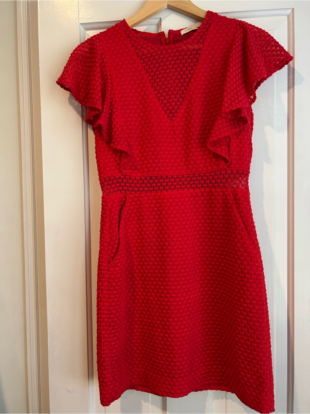 MAJE red mini dress.